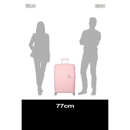Large Pastel Pink Suitcase, Soundbox Design, 77 cm