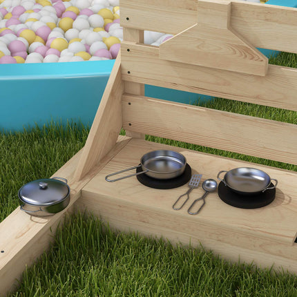 Wooden sandbox with lid - Ship design, 180x103x144.5 cm