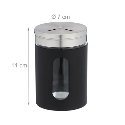Large Spice Jars, Set of 6 with Rotating Lids
