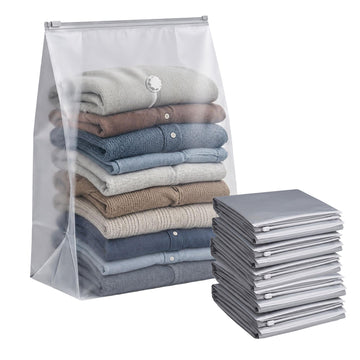 Large Vacuum Storage Bags, 100x80 cm, Set of 6, Grey