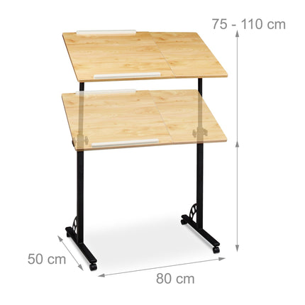 Large adjustable laptop table