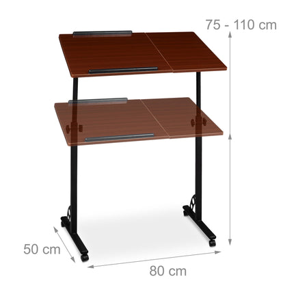 Large adjustable laptop table