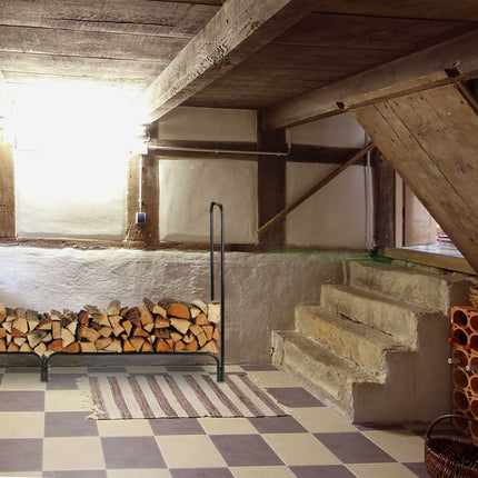 Large metal firewood rack