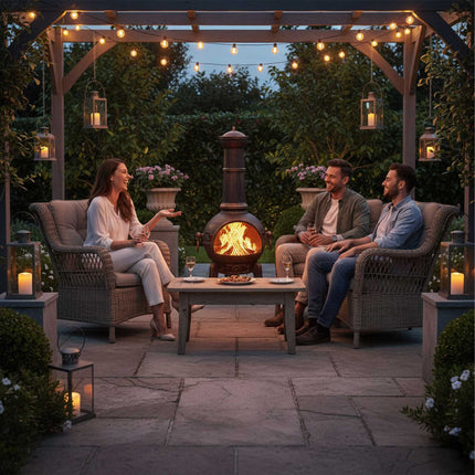 Large outdoor fireplace
