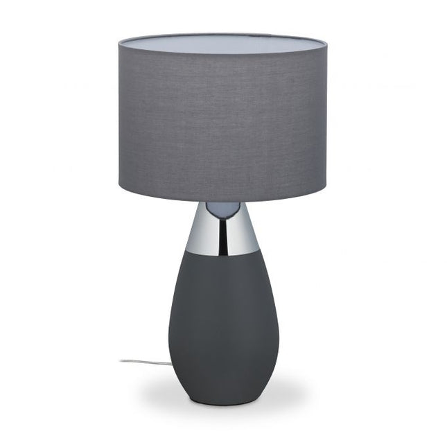 Large oval bedside lamp with touch function