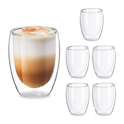 Latte Macchiato Double Wall Glasses, 350 ml