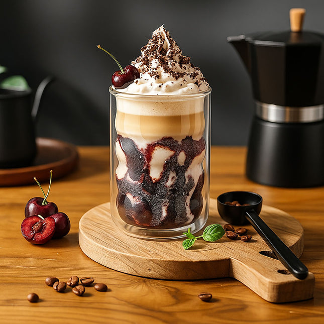 Latte Macchiato Glazen, Dubbelwandig met Lepels