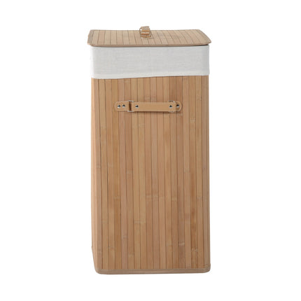 Laundry basket with lid, bamboo frame, 100L capacity