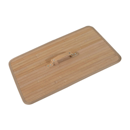Laundry basket with lid, bamboo frame, 100L capacity
