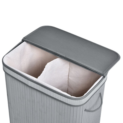 Large collapsible laundry basket with lid, removable lining