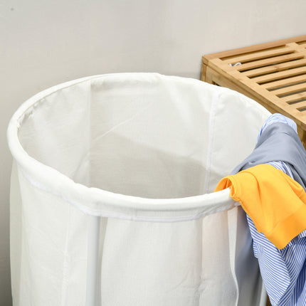 Laundry basket with wheels, 100L steel frame, removable bag