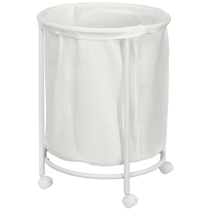 Laundry basket with wheels, 100L steel frame, removable bag