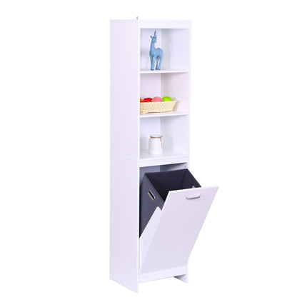 Laundry Cabinet with 44L Bag, Moisture-Resistant