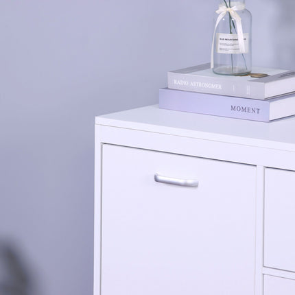 Laundry Cabinet with 48L Bag and Storage Compartments