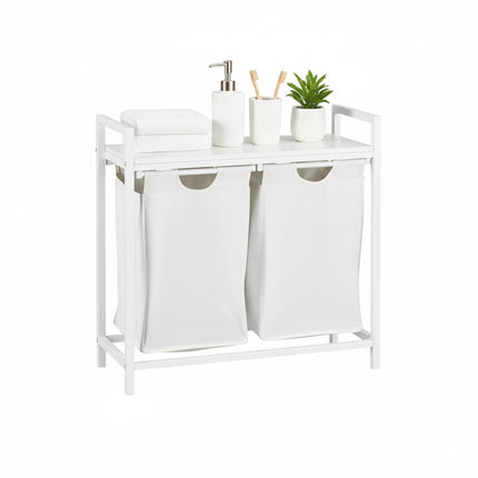 Laundry Sorter with 2 Removable Bags, Metal Frame