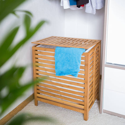 Laundry basket bamboo