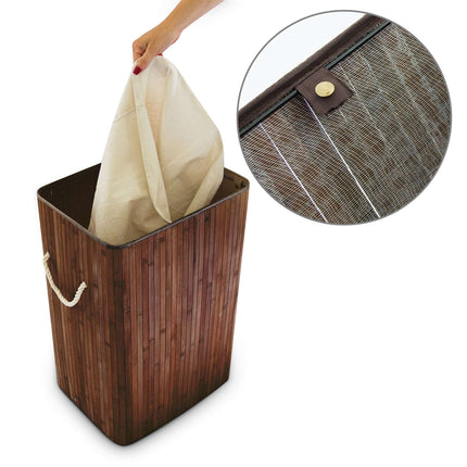 Laundry basket bamboo