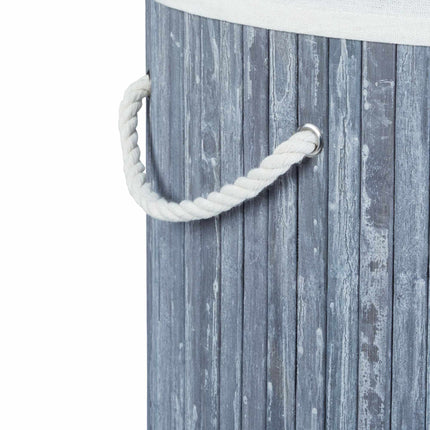Laundry basket bamboo round