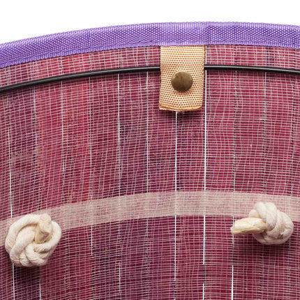 Laundry basket bamboo round