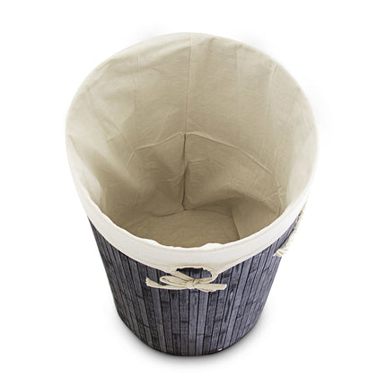 Laundry basket bamboo round