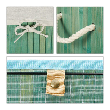 Laundry basket corner bamboo