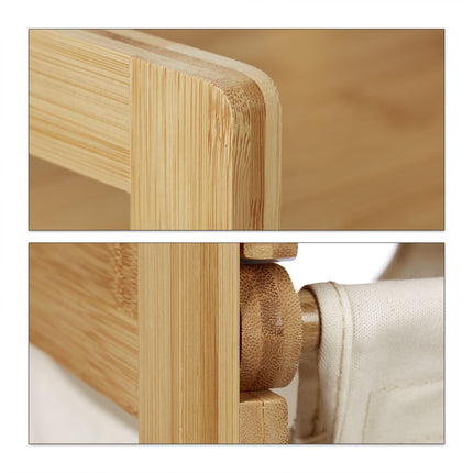 Laundry basket in bamboo 2 drawers