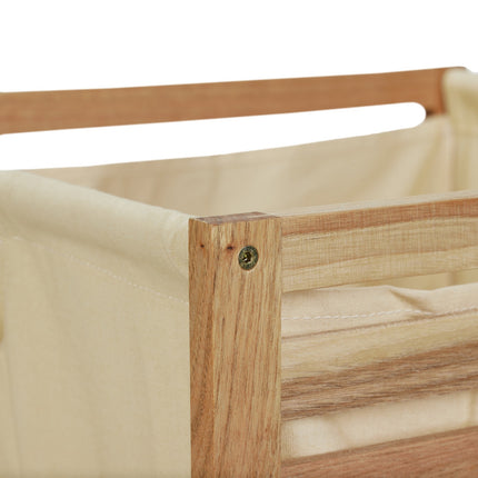 Laundry basket in walnut