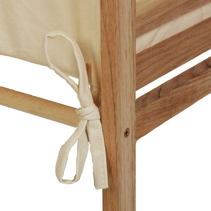 Laundry basket in walnut