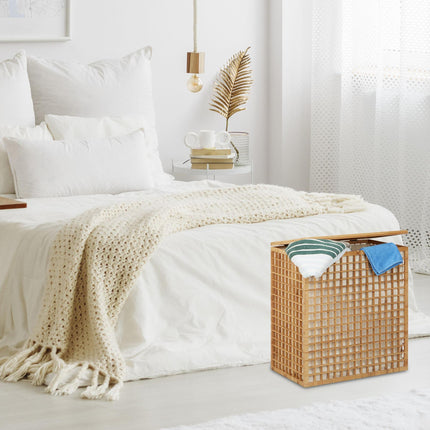 Laundry basket with 2 compartments