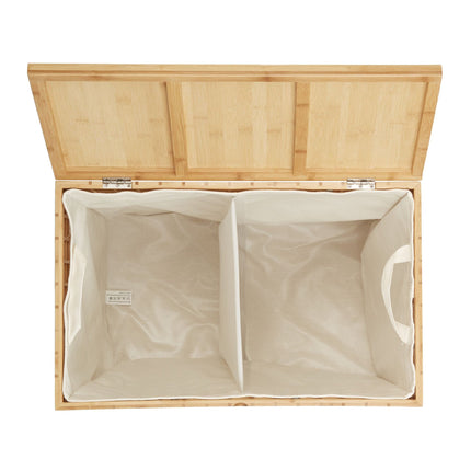 Laundry basket with 2 compartments