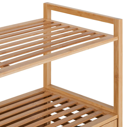 Laundry basket with 2 shelves