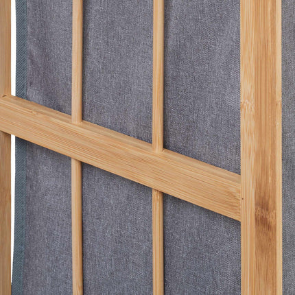 Laundry basket with bamboo frame