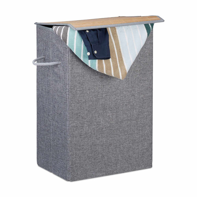 Laundry basket with lid