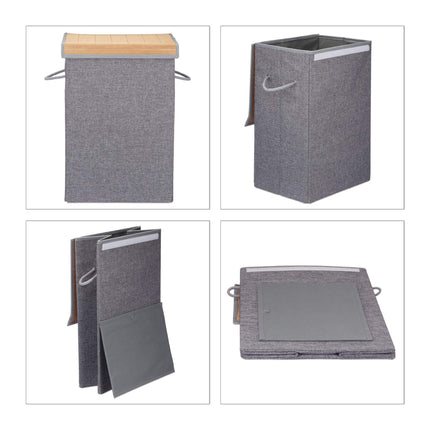 Laundry basket with lid