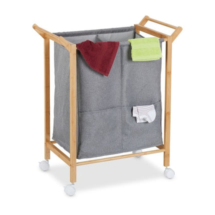 Laundry basket with wheels