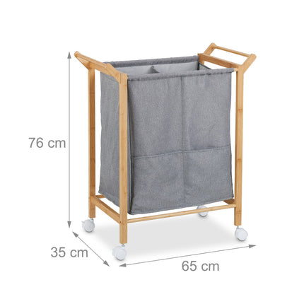 Laundry basket with wheels