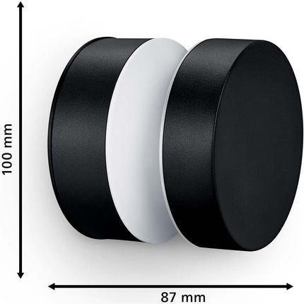 Laven LED wall lamp Stainless steel Black IP44 Warm 6W 600lm