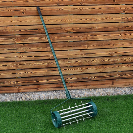 Lawn Aerator Roller, 45cm Wide, Steel & Plastic