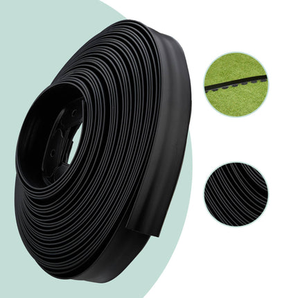 Lawn Edging With Ground Stakes – Flexible Plastic Border