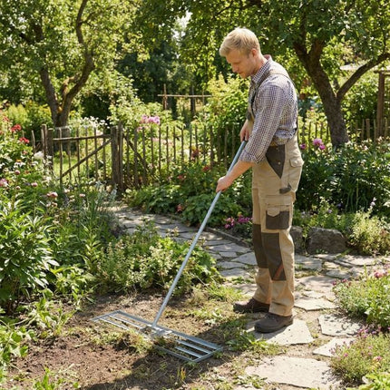 Lawn Leveling Rake, 91 x 25 cm, Adjustable Handle
