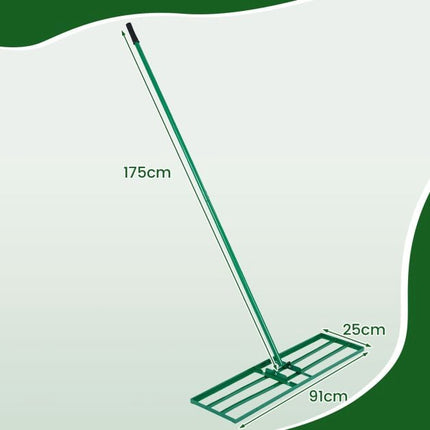 Lawn Leveling Rake, 91x25 cm, Adjustable Handle