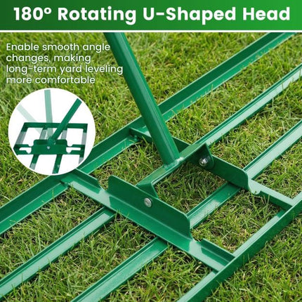 Lawn Leveling Rake, 91x25 cm, Adjustable Handle
