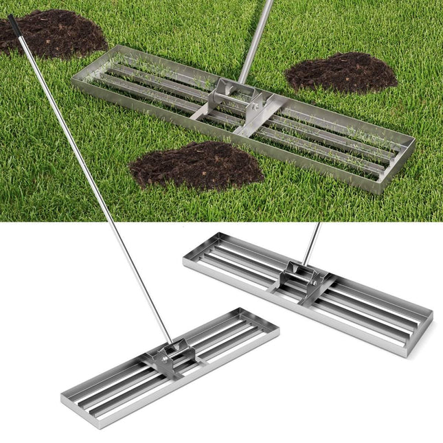 Lawn Leveling Rake with Ergonomic Handle, 106x25 cm