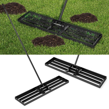 Gazon egalisatiehark met ergonomische handgreep, 106 x 25 cm