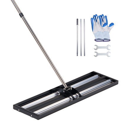 Lawn Leveling Rake with Roller, 36 x 10 in Steel
