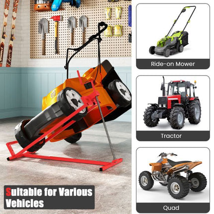 Lawn Mower Lift Jack, 880 lb Capacity, Foldable Crank