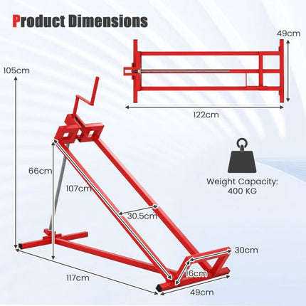 Lawn Mower Lift Jack, 880 lb Capacity, Foldable Crank