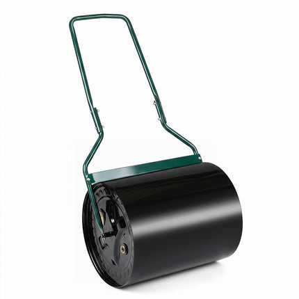 Lawn Roller, 16 Gallon Water/Sand Fill, Metal, Black