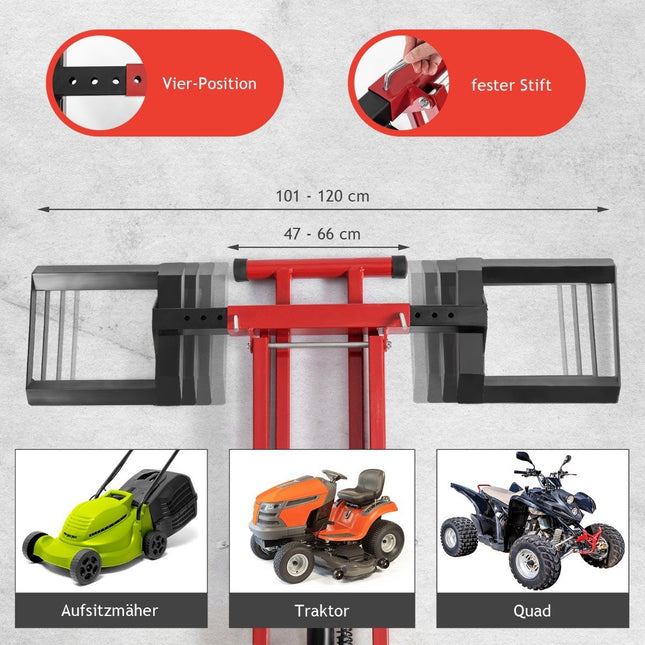 Lawn Tractor Lift, 227 kg Capacity, Adjustable Height