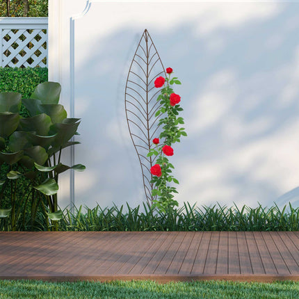 Leaf Plant Supports, Set of 2 – Metal Garden Stakes